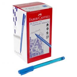 FaberCastell - Triflow Ball Pen - LIGHT BLUE (Box 50)