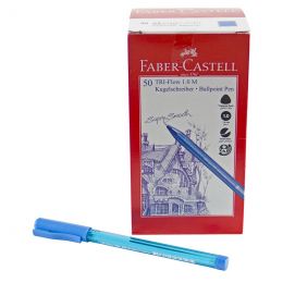 FaberCastell - Triflow Ball Pen - LIGHT BLUE (Box 50)