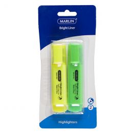 Highlighter - Bright Liners (2pc) - Assorted colours - Marlin