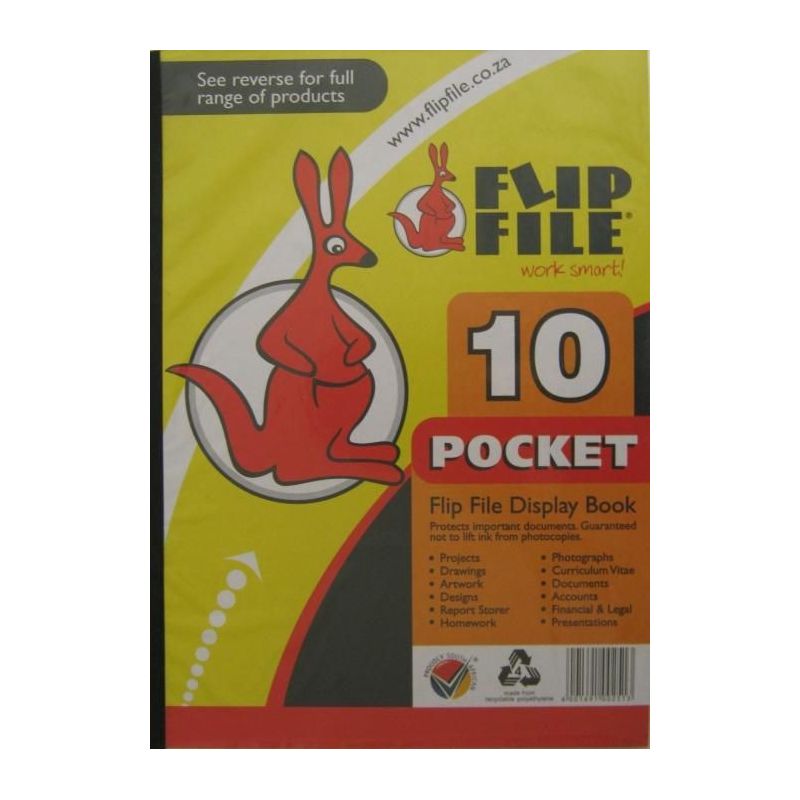 Flip File Display Book - A4 (10 Pocket) Kangaroo