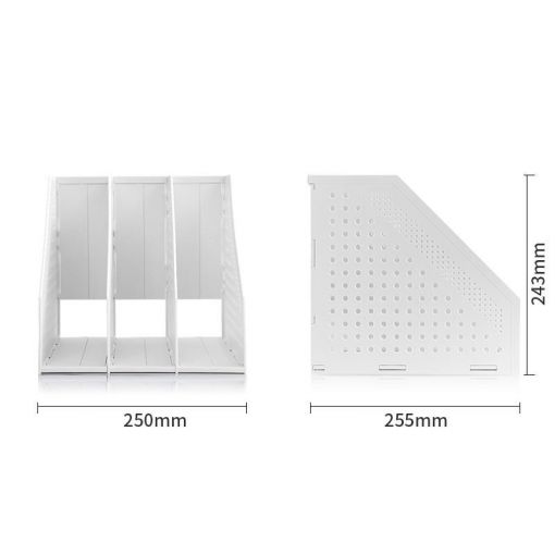 Magazine Holder 288x50x300mm Light Grey (A4) - Deli