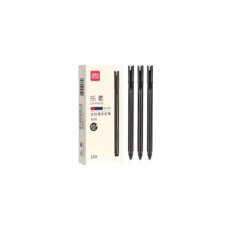 Pen - Gel - Black - Needle Tip 0.5mm (1pc) - Linfini  - Deli