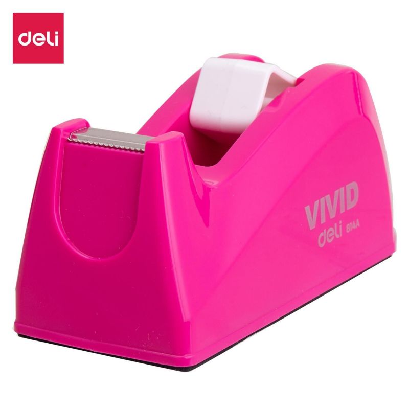 Tape Dispenser - 120x57x60mm PINK - Deli